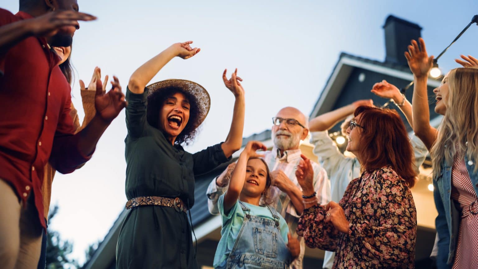 People having fun on a Perfect Summer Afternoon dancing to music. It's why music matters.