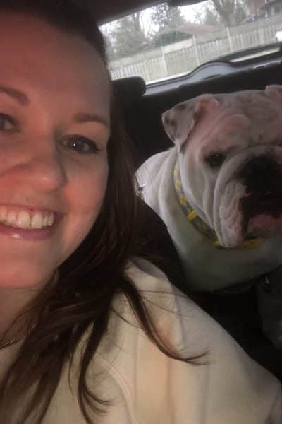 Sarah Maters with her dog Dudley