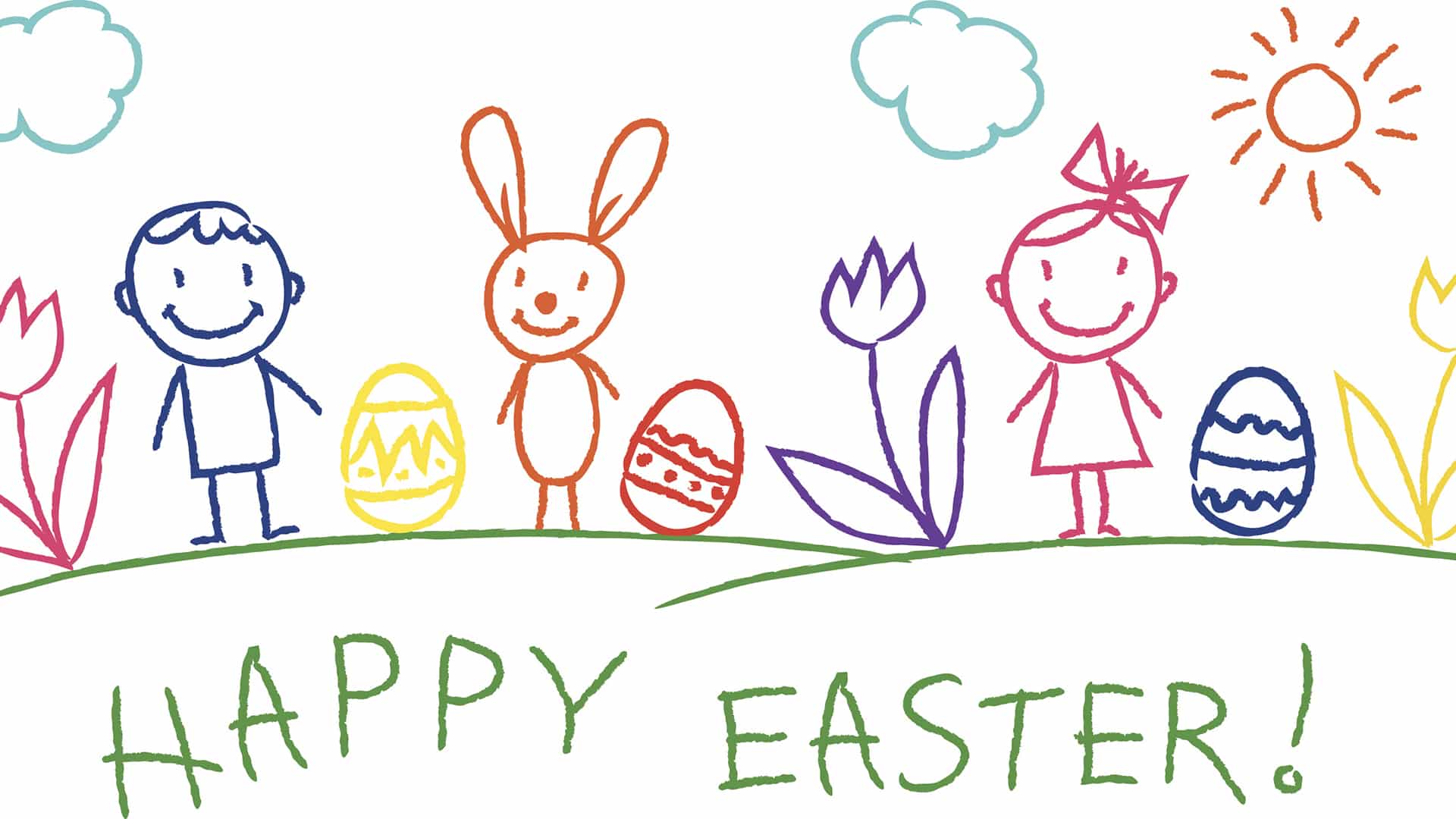 colouring page kids drew with crayons